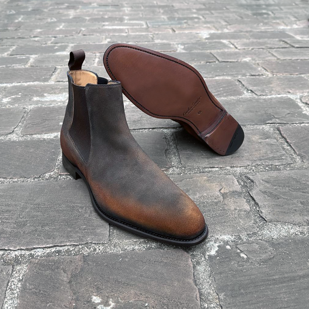 Chelsea boots Veau Velours Carlos Santos
