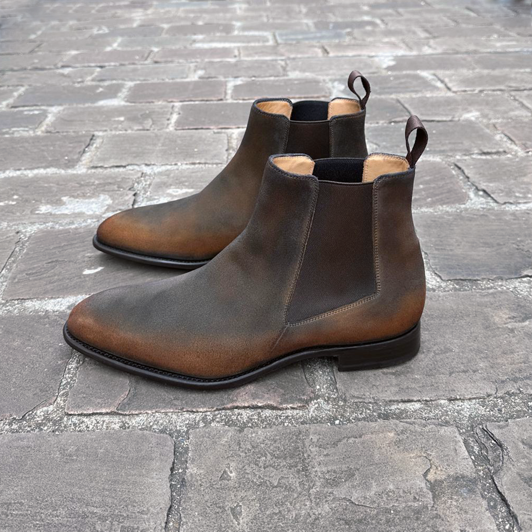 Chelsea boots Veau Velours Carlos Santos