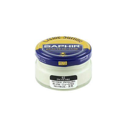 Cirage Saphir Crème Surfine Pommadier incolore, pot de 50 ml