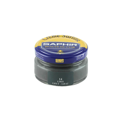 Cirage Saphir Crème Surfine Pommadier teinte gris, pot de 50 ml