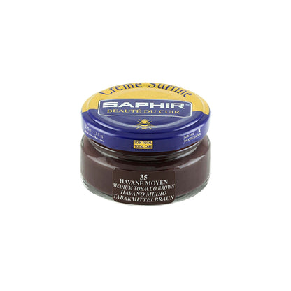 Cirage Saphir Crème Surfine Pommadier teinte havane, pot de 50 ml