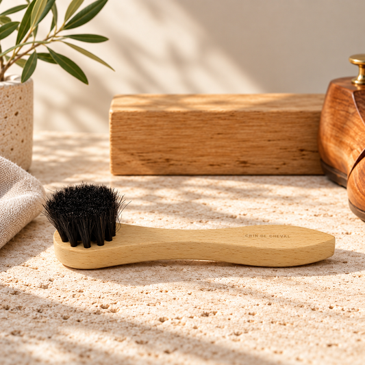 Brosse palot pour appliquer cirage et crème
